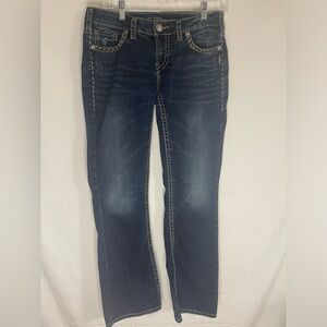 Silver Aiko mid Dark Blue Bootcut Leg Jeans